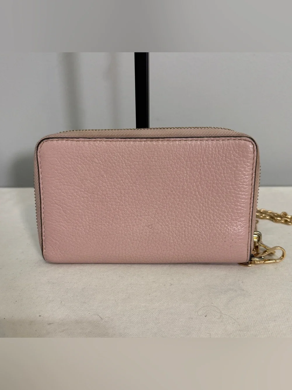 Michael Kors Blush Pink Pebbled Leather Wallet Wristlet with Replacement Strap